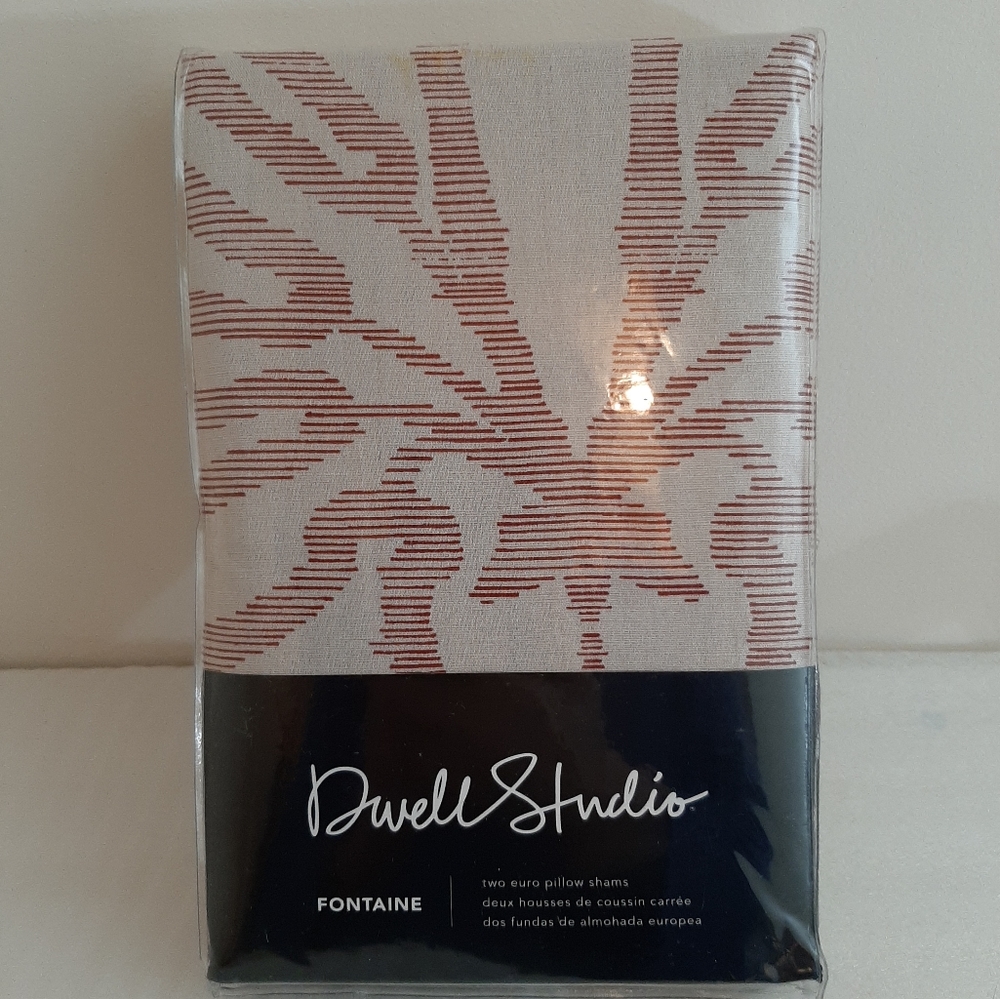 Dwell Studio Fontaine 2 Euro shams Currant Red